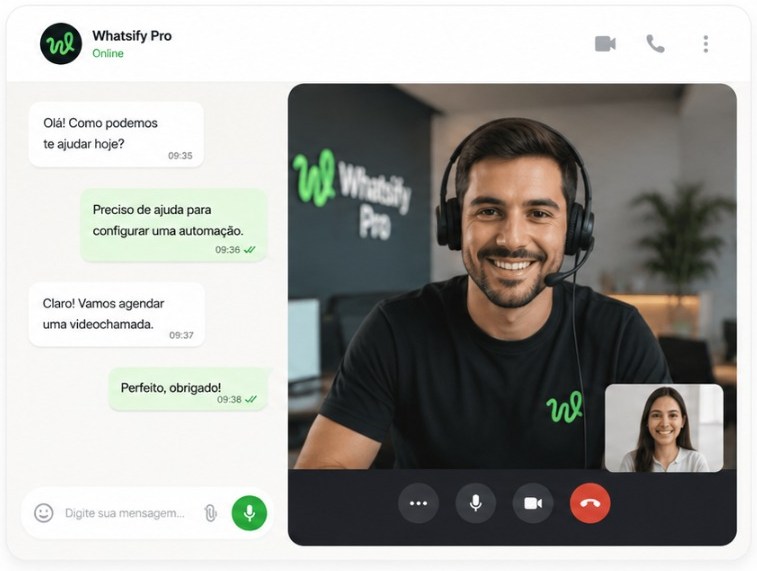 Suporte humanizado via WhatsApp e Meet — Whatsify Pro